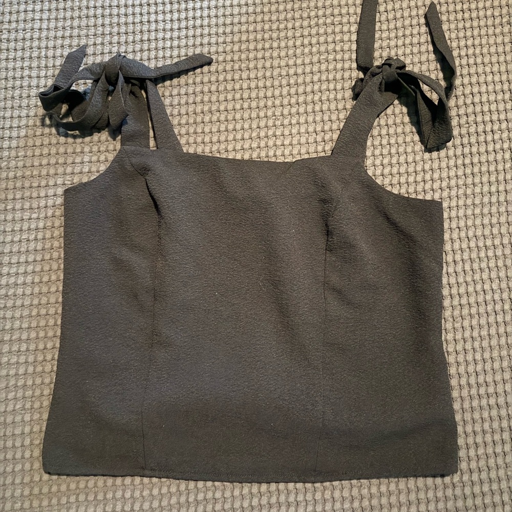 Old Navy Black Tie-Strap Crop